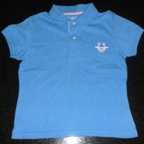 Blue Short Sleeve Polo Style Shirt-Chaps Size 8-10