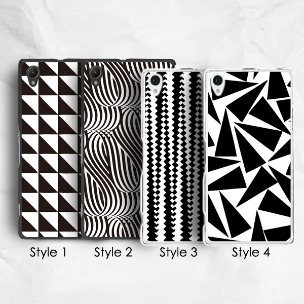 Black and white geometric phone case for iPhone 7/6/6s, Samsung S8/S7