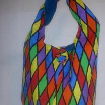 Diamonds Print Tie Handbag 