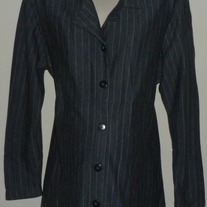 Gray Pin Stripe Jacket-In Due Time Maternity Size XL
