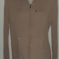Tan Hooded/Zip Sweater-Lilo Maternity Size Large
