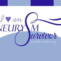 "I <3 an Aneurysm Survivor" Sticker (Blue)