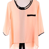 Peach Hi-Low Top