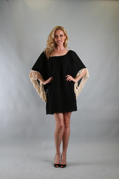 Green Apple VaVa by Joy Han Amy Tassel Dress Black Online Store Powered by Storenvy from shopgreenapple.storenvy.com