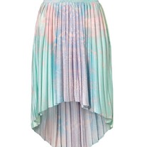 High Low Pleat Galaxy Skirt
