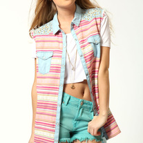 Aztec Denim Shirt
