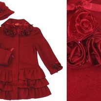 Biscotti By Kate Mack Polar Fleece Coat Red