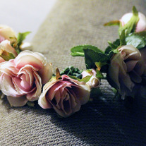 Handmade Rose Garland Flower Crown Headband Piece