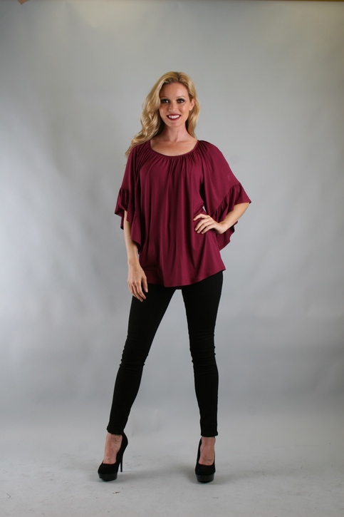 Green Apple | James and Joy Jillian Blouse Top Berry | Online Store Powered by Storenvy