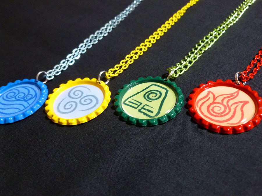 Full Set of Element Benders Necklaces (4) Handmade · Monostache