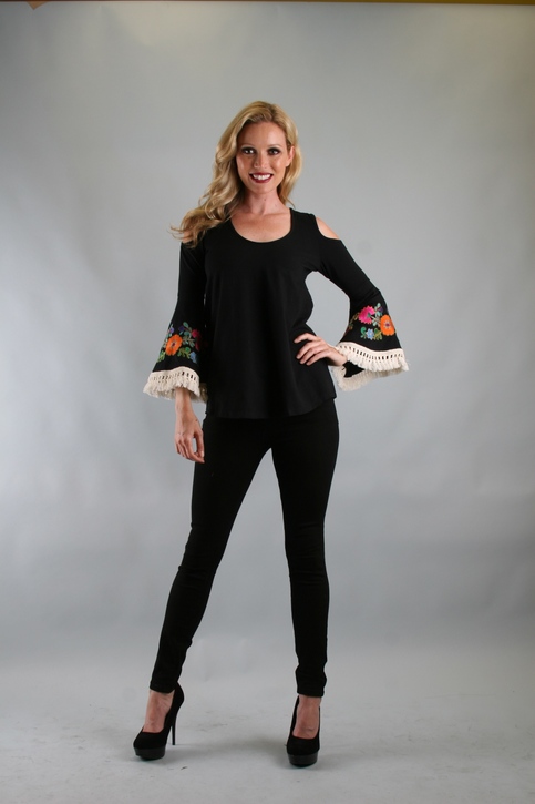 Green Apple VaVa by Joy Han Brynn Open Shoulder Top Black Online Store Powered by Storenvy from shopgreenapple.storenvy.com