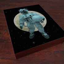 Astronaut Space Pug - Wood Block Art Print