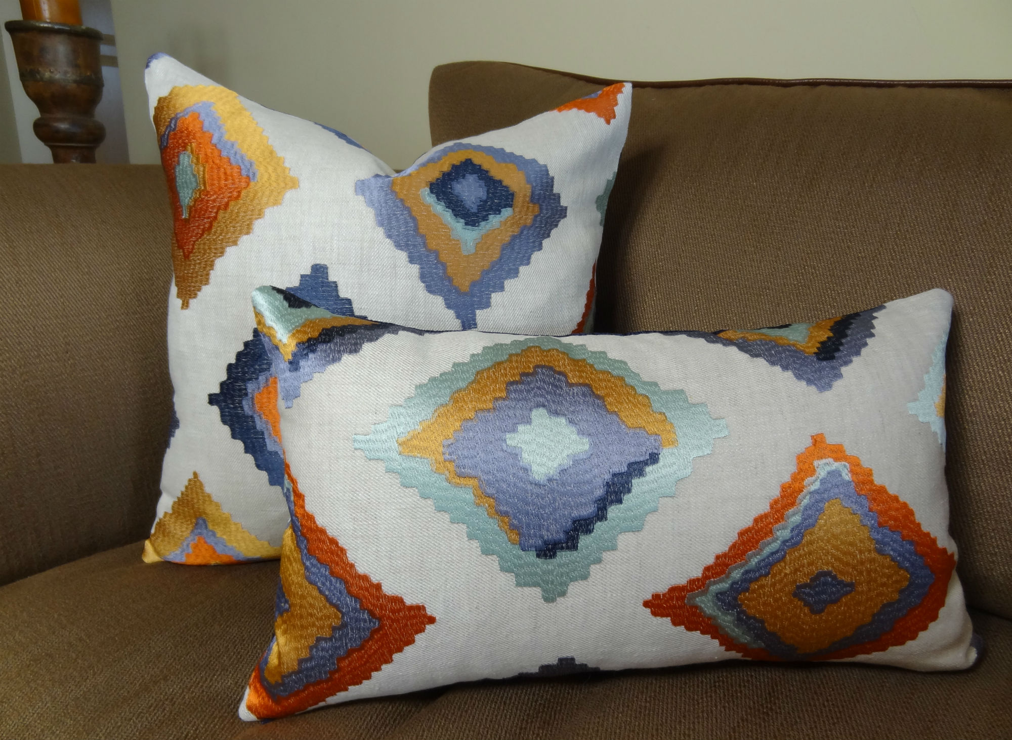 12 X 20 Decorative Lumbar Throw Pillow Geometric Patterned
