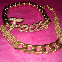 Gold Faith & Chain Link Bracelets
