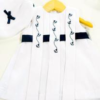 Anchors White/Navy Sleeveless Dress and Hat