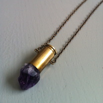 Amethyst Bullet Necklace 