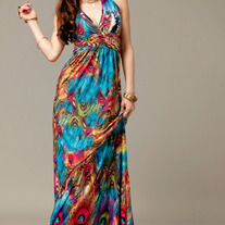 Vestido Pavo Real / Peacock Dress 2WH173