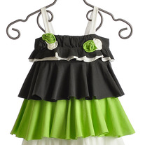 Isobella & Chloe Apple Green Sleeveless Tiered Dress