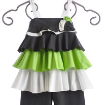 Isobella & Chloe Apple Green Sleeveless 2pc set