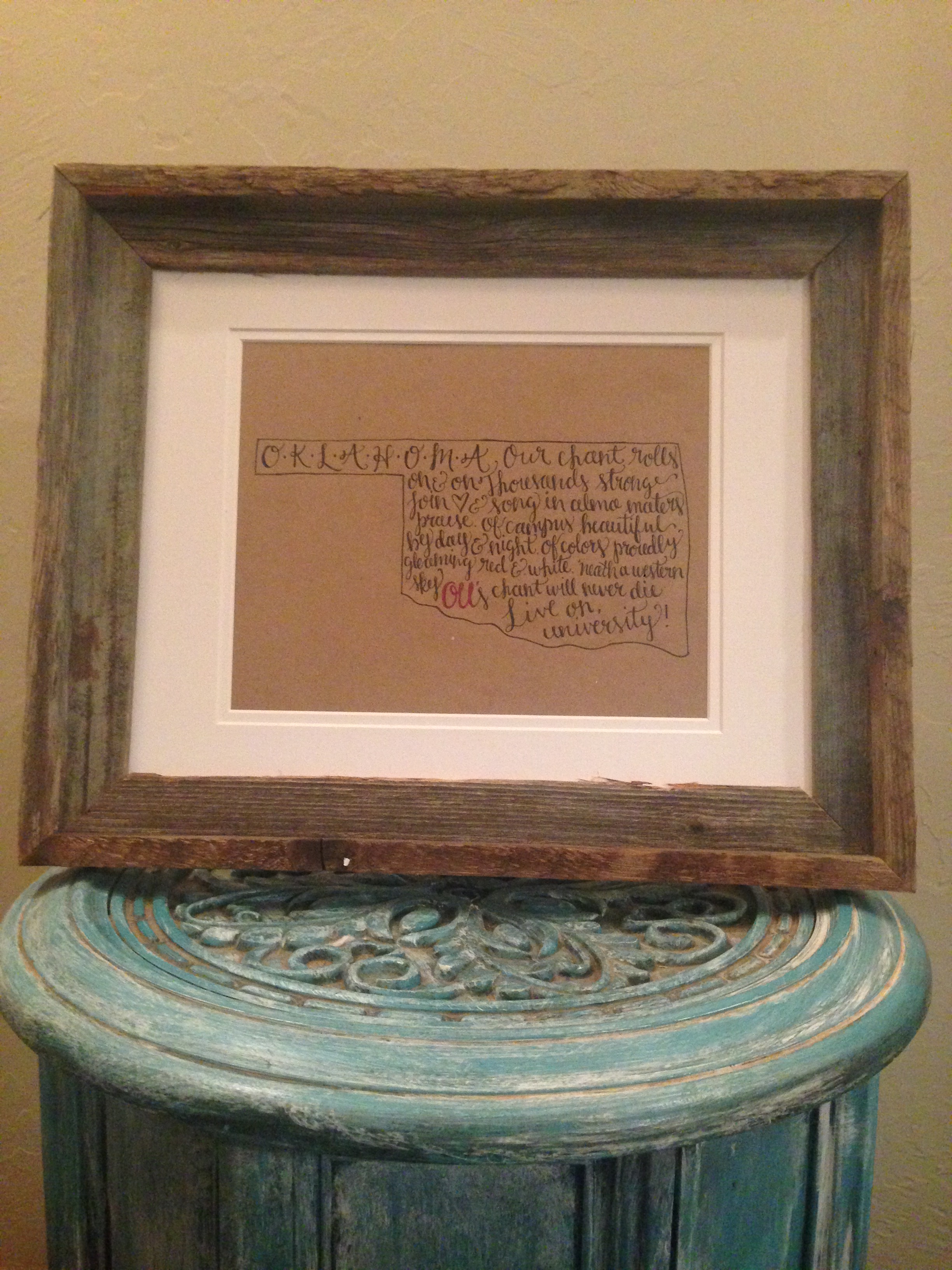 HandWritten Oklahoma Print on Storenvy