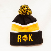 Kingdom Pom Beanie (Gold/Black)