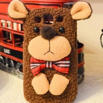 New Handmade Brown Plush Bear Samsung Galaxy S3 i9300 Case