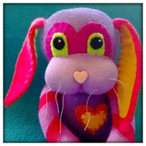 Purple Chevron Sock Bunny