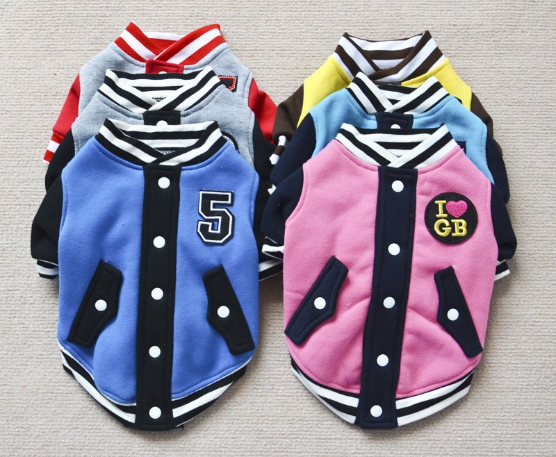 New Baseball sportswear winter sweater for pet dog puppyNavy Blue on