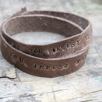 custom mantra double wrap bracelet