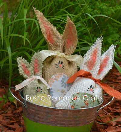 Burlap Easter Bunny Set 