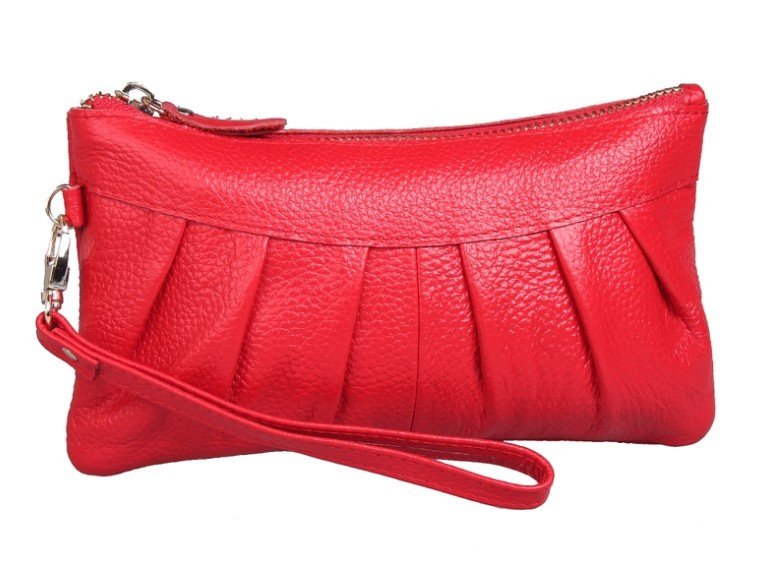 100 GENUINE LEATHER CLUTCH BAG, EVENING BAG, HANDBAG FOR MOBILE PHONE