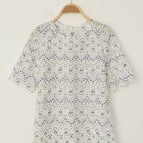 Lace short sleeve top