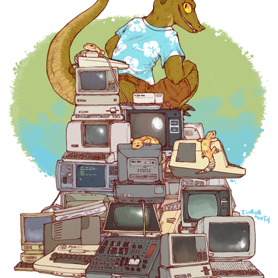 Hoard of retro computers print