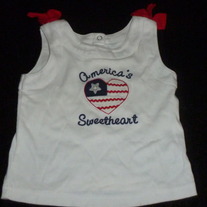 America's Sweetheart Sleeveless Shirt-Gymboree Size 2T