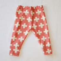 organic cotton plus three leggings in coral pink