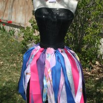 "Pretty Princess" Sassy Strip Skirt with headband 