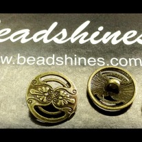 Antique Bronze Button 18mm