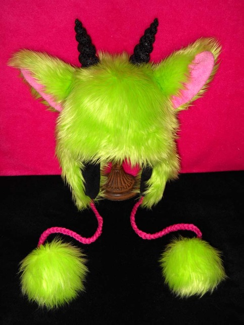 Furry Monster Hat - Adult Size