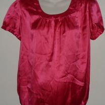 Pink Silk Shirt-Motherhood Maternity Size Medium  CL413