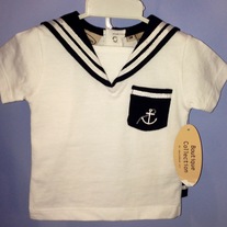 Imagewear 2pc Set- Navy & White Sailor Shorts Outfit