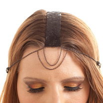 Black Chainmail Headpiece Headband