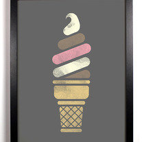 Image of Ice Cream Rules Everything Around Me, Art Print, 8 x 10.