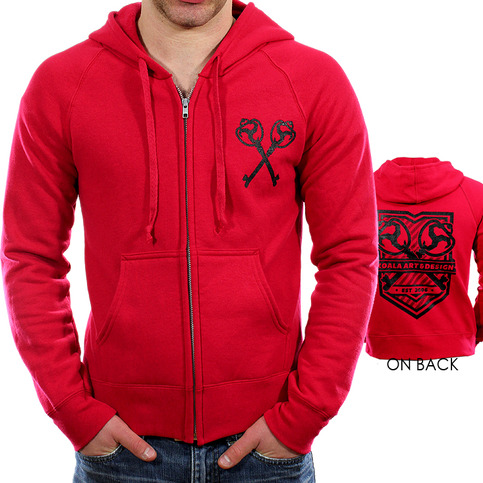 Crest Red Hoodie