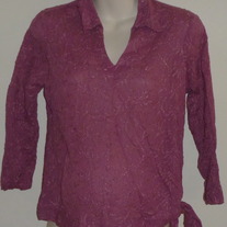 Dark Pink Top with Side Tie-Oh Baby By Motherhood Size Small  GS513