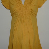 Dark Yellow Short Sleeve Shirt-Siren Lily Maternity Size Large  GS513