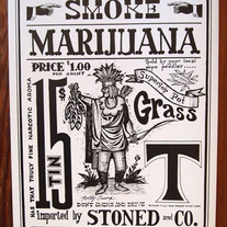 Signed Rolly Crump Marijuana Poster