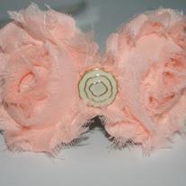 "Peachy Queen" shabby sass headband