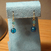 Blue & Gold Earrings