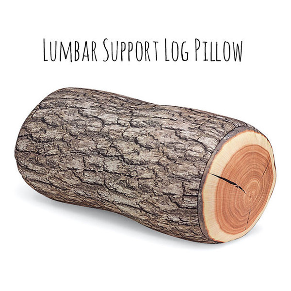 Tree Log Pillow, Lumber Back Support Pillow, Head Rest Pillow, Woodland
