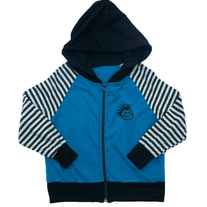 Knuckleheads Color Block Zip Up Hoodie, Blue